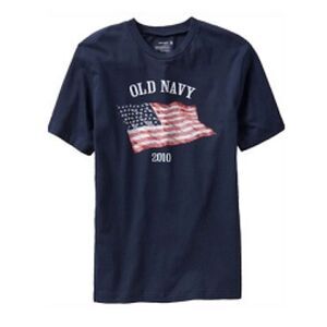 Old Navy American Flag Short Sleeve Tee Shirt 2010 Size Large